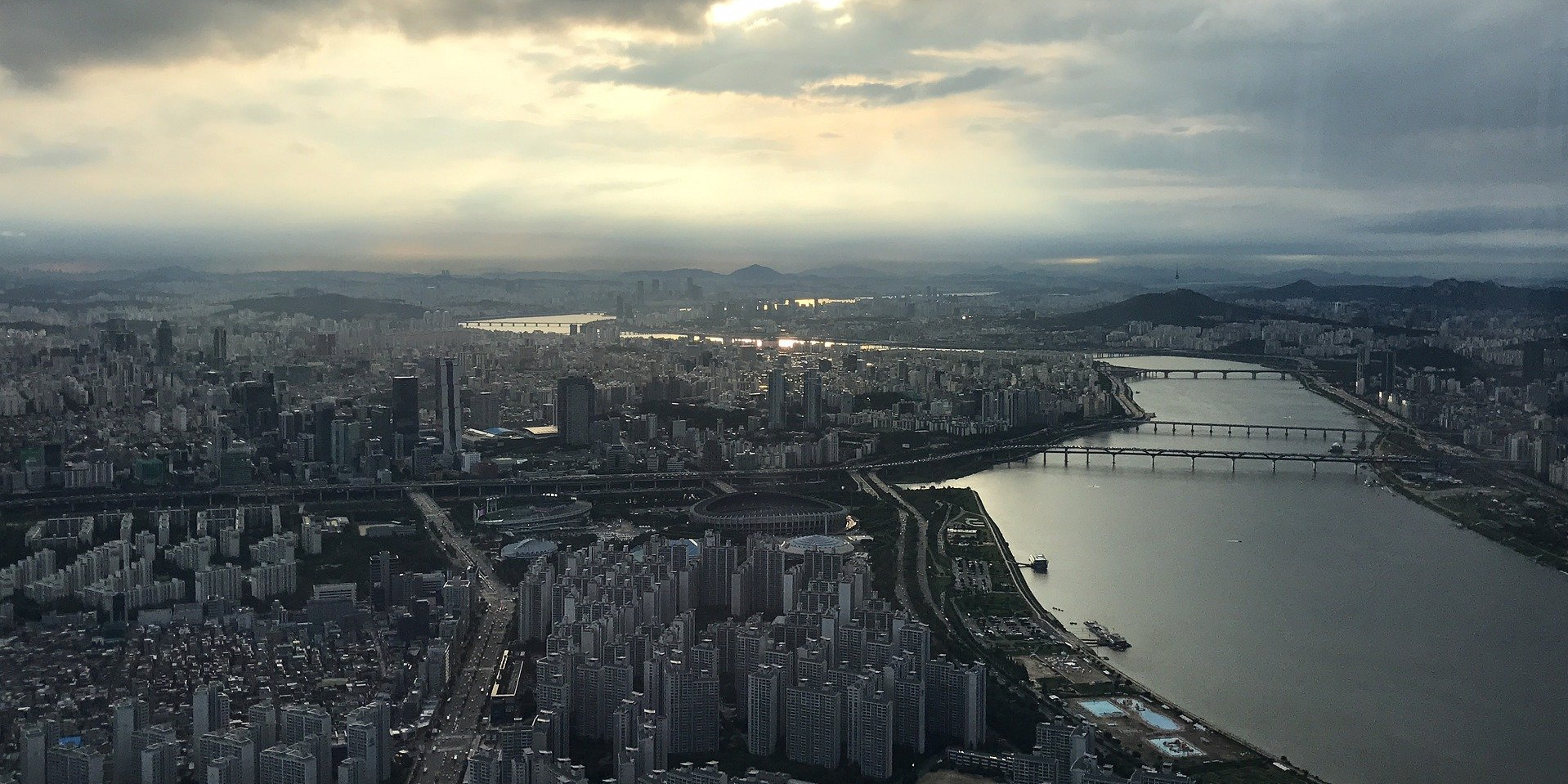 Abbildung einer Stadt mit Hochhäusern in Südkorea